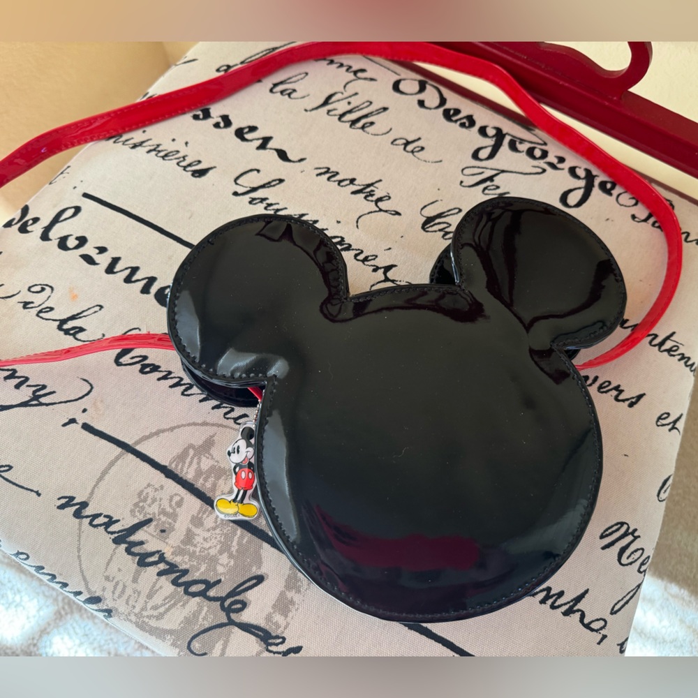 Disney Mickey Mouse Black and Red Crossbody Children's Purse EUC